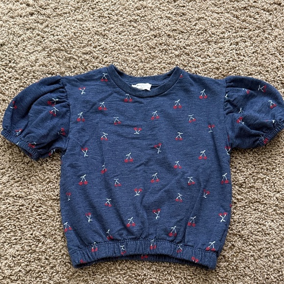 Jessica Simpson Other - Jessica Simpson Navy Top with Red Cherry Print